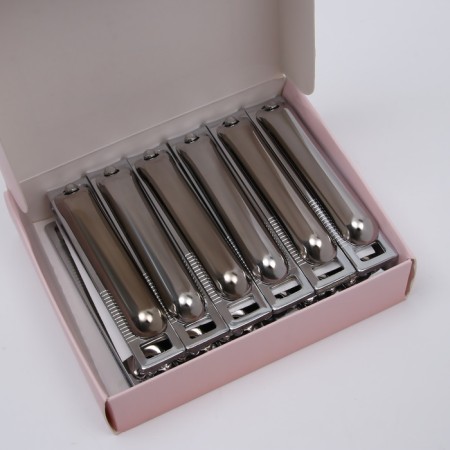 Pedicator's nippers, with a file, 8 cm, packing 12 pcs in a box, color mix-6