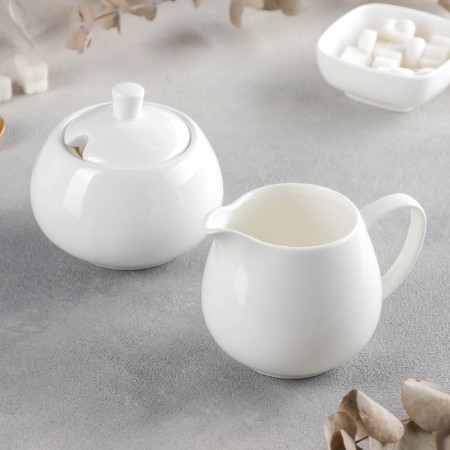 Serving set, 2 pcs: sugar -up 210 ml, milkman 210 ml