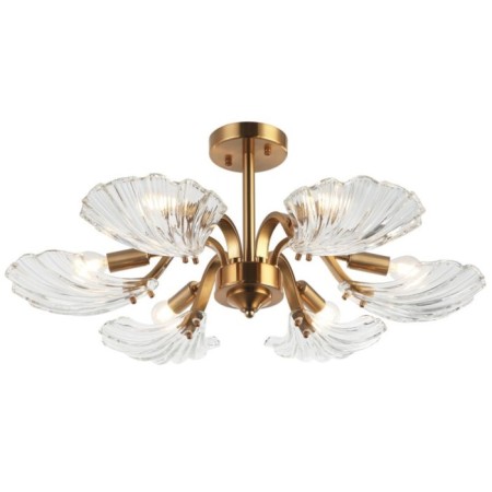 Ceiling chandelier Muschel 6XE14 40W, size 70x70x30 cm, bronze color-1