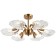 Ceiling chandelier Muschel 6XE14 40W, size 70x70x30 cm, bronze color