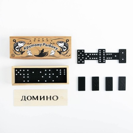 Domino's board game "Cool Fisherman", 28 dots, 18+-2