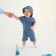 Pesnopher-trowel children's minku, Blue color, height 68-74 cm