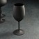 A set of glasses for the wine "Magnolia", 350 ml, black color