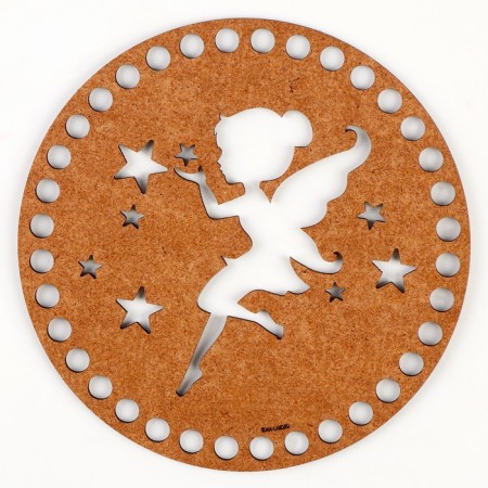 Donyshko for knitting Carved “Magic Fairy”, Circle 15 cm, HDF 3 mm-3