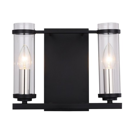 Sconces st. SL334.401.02. Bichero. 2x60 W, E14, 29, 4x24 cm, black color, nickel