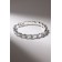 Bracelet with rhinestones "Heart" ice, 1 row, white color in silver