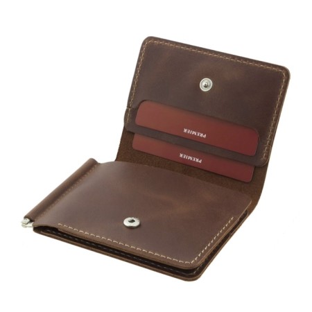 Z-907-152 Purse with a clamp Z-907, brown dark. Pulap - 152-1