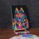 Picture on numbers on canvas with a subframe "Dog" 20x30 cm