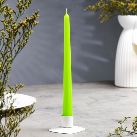 Candle Antique aromatic "apple", 2.3x 24.5 cm, 5 hours, 55 g, green