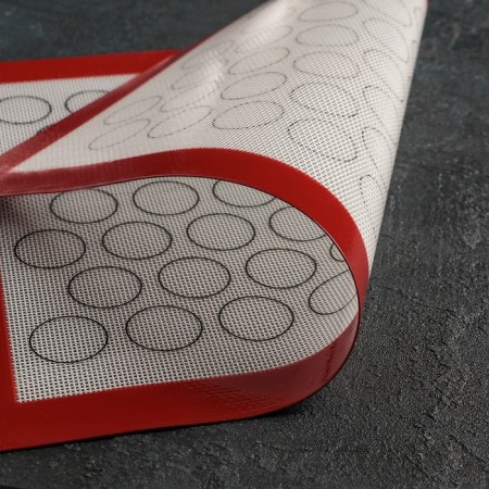 Reinforced rug for pasta Dolyana "Macaron", silicone, 40 × 30 cm-2