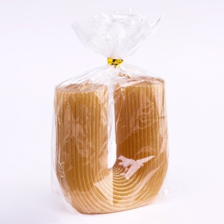 Figure candle "U", 8x3x8 cm, gold-4