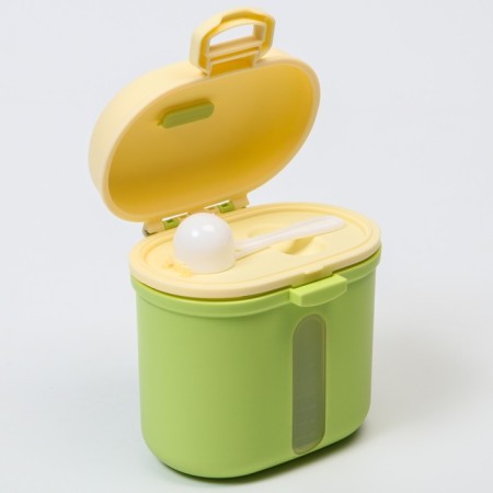 Container for storage of baby food "Crown", 360 gr., Green color-7