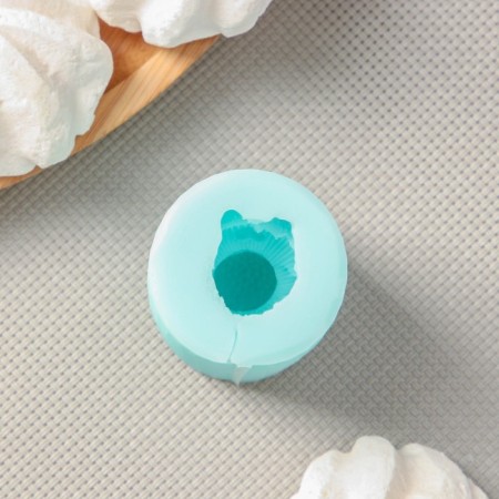Silicone Mold “Bear in a blouse-mini”, 3.1 × 2.8 cm, height 4.1 cm, turquoise color-2
