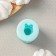 Silicone Mold “Bear in a blouse-mini”, 3.1 × 2.8 cm, height 4.1 cm, turquoise color