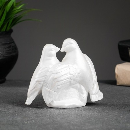 Figure "pigeons" pearl, 12x12x7cm-2