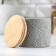 Ceramic bank for bulk products "Lace. Hearts ", 400 ml, gray color