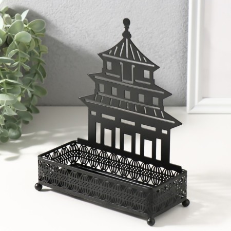Standing interior metal "Palace" Black 6.3x14.5x18.5 cm-2