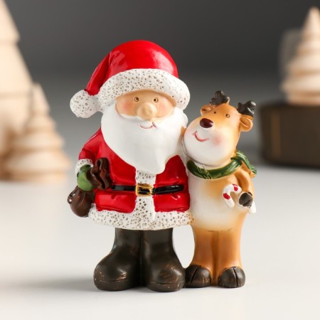 Polystone souvenir "Santa Claus with Assistant Oil" mix 6.6x4x8 cm-1