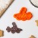 The cookie form “Bunny rides on carrots”, cutting, stamp, color orange