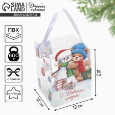 Gift New Year's Folding PVC, New Year's Post, 12 x 15 x 12 cm, New Year