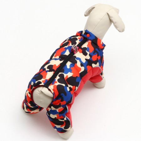 The jumpsuit printed with the lock on the back, size 12 (DS 28, OG 38, Osh 27 cm), red-2