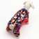 The jumpsuit printed with the lock on the back, size 12 (DS 28, OG 38, Osh 27 cm), red