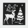Stencil for creativity "Northern Deer", 15 x 15 cm, plastic