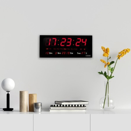 Electronic wall clock, desktop "Solomon", with an alarm clock, 36 x 15 x 2.8 cm-1