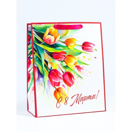Gift laminated vertical “Happy holiday!”, M 26 × 32 × 12 cm-1