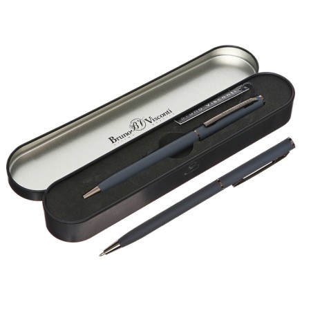 Switching handle, 0.7 mm, BrunovisConti Palermo, Blue rod, metal case Soft Touch graphite, in case