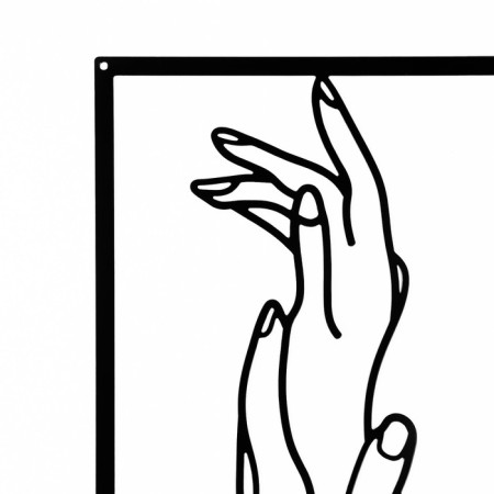 Panel Interior Metal "Women's Hands" Black 30x45 cm-2