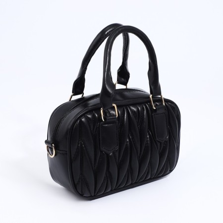Bag Cross-Bodi with a zipper, black color-1