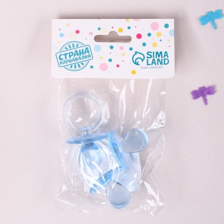 Set for decoration "Dummies", 6 cm, set 3 pcs., Blue color-3