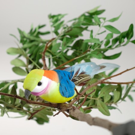 A bird for decoration and floristry, on a clothespin, mix, plastic, 1 pc., 8 x 8 cm-4