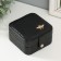Casket Textiles for jewelry "Portfire with decoration" Black 10x10x6 cm