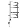 Domoterm electric heated towel rail "Orpheus", 500 x 700 mm, 7 crossbars, left, chrome