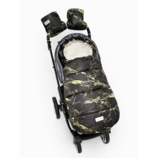 Winter envelope Snowy Baby, height 105 cm, color marble/black