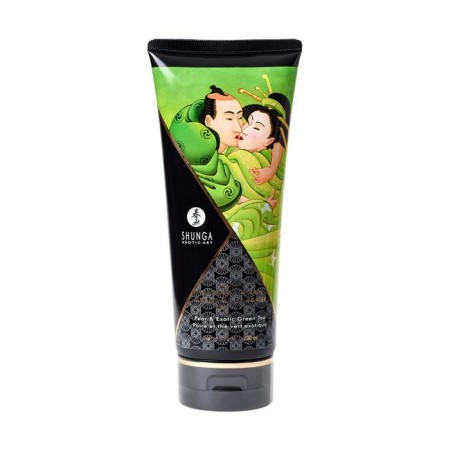 Shunga massage cream "Exotic green tea", edible, 200 ml-1