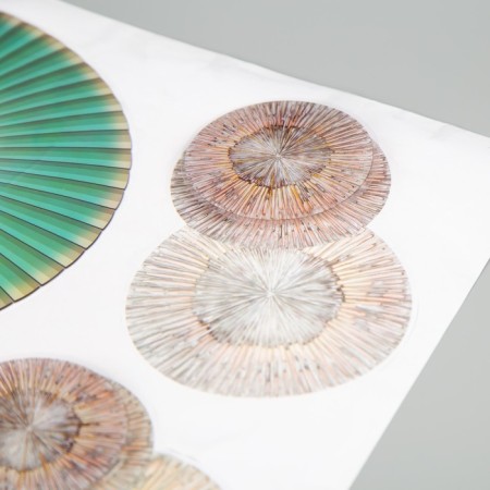 Interior plastic sticker 3D "Cosmic flowers" 52x35 cm-1