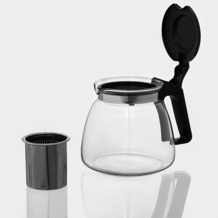 Glass Tea -glass set "Cleo", 5 items: kettle 900 ml, 4 mugs 150 ml-2