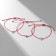 Bracelet-reinforcing "Red thread" set of 3 pcs., Glazik, white-blue color