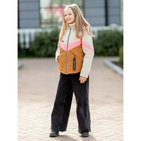 Куртка для девочки, рост 122 см, цвет экрю-1