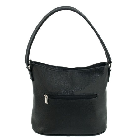 Bag women, genuine leather, black 27x12x47 cm-1