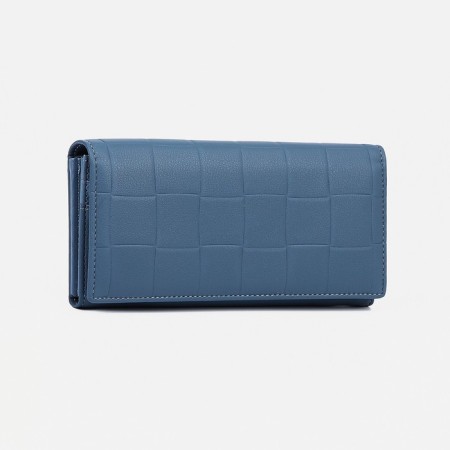 Women's wallet on magnets, blue color