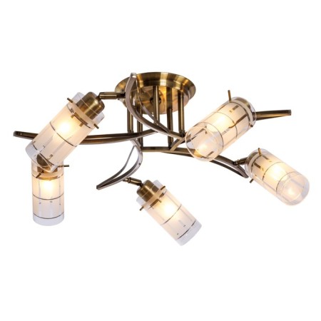 Economic Service Chandelier Christelle 5x40W E27, bronze 57x57x13 cm-1