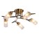 Economic Service Chandelier Christelle 5x40W E27, bronze 57x57x13 cm