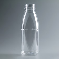 A bottle of plastic disposable milk 