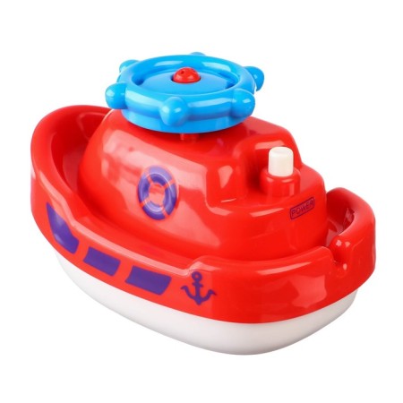 Bath toy "ship", fountain, button on, color mix, crumb I-9