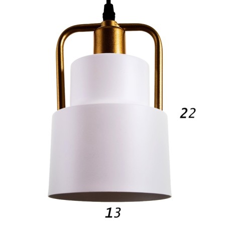 Lamp Bayerlux 1657/1wt E27 40W white-gold 12.5x12.5x22-122 cm-5