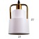 Lamp Bayerlux 1657/1wt E27 40W white-gold 12.5x12.5x22-122 cm